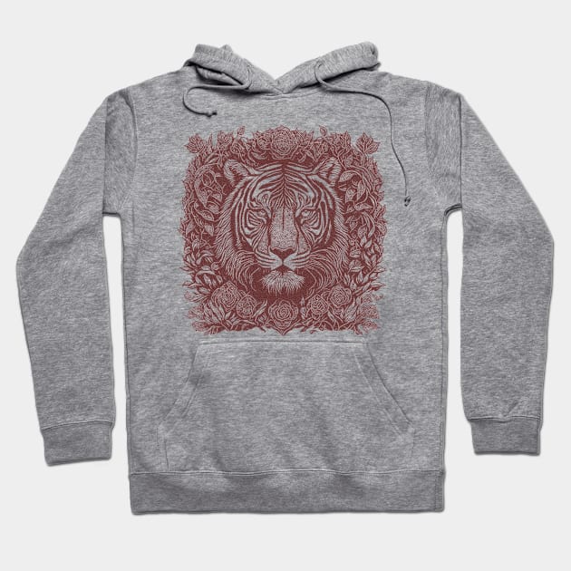 Tiger Stare Hoodie by Deniz Digital Ink